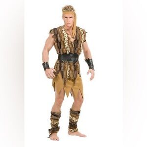 Men's Brown and Tan Costume